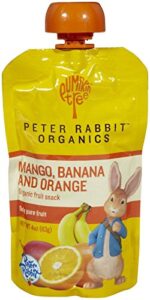 peter rabbit organics baby mango, banana, and orange, 4 oz