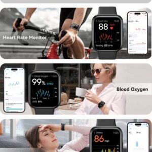 Smart Watch for Men Women(Answer/Make Call), Alexa Built-in,1.7'Fitness Watch with Heart Rate SpO2 Sleep Monitor 60 Sports IP68 Waterproof Activity Trackers and Smartwatches for iPhone Android Phones