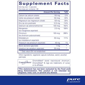 Pure Encapsulations Mineral 650 Without Copper & Iron | Hypoallergenic Combination of Balanced Chelated|Minerals | 180 Capsules