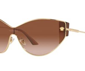 Versace Woman Sunglasses Gold Frame, Brown Gradient Lenses, 0MM