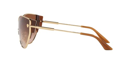 Versace Woman Sunglasses Gold Frame, Brown Gradient Lenses, 0MM