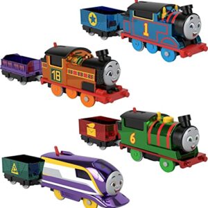 Thomas & Friends Toy Train 4-Pack With Thomas Nia Percy & Kana Motorized Engines For Preschool Kids Ages 3+ Years
