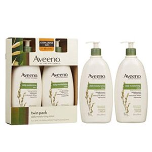 aveeno active naturals daily moisturizing lotion, twin pack 20 oz