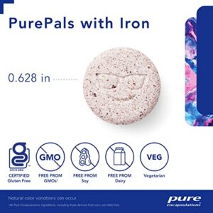 Pure Encapsulations PurePals with Iron | Support for Healthy Cognitive Function and Immune Health | 90 Chewable Tablets | Natural Cherry Flavor