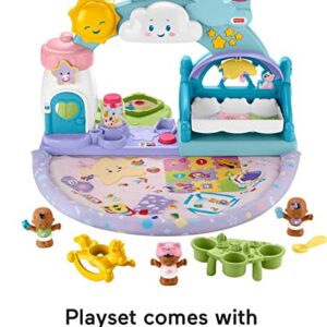 Fisher-Price Little People 1-2-3 Babies Playdate Musical playset with 3 Black Baby Figures for Toddlers and Preschool Kids