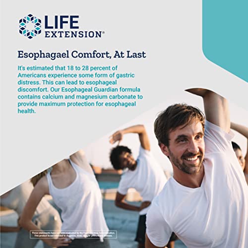 Life Extension Esophageal Guardian - Gastric Discomfort Supplements - Up To 4 Hours of Digestive Comfort & Relief - Berry Flavor, Gluten Free, Non-GMO - Vegetarian Chewable Tablets 60 Count