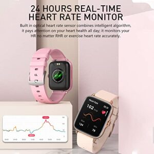 Smart Watch (Answer/Make Call), 1.7" Smartwatch Fitness Tracker for Android and iOS Phones with Heart Rate Sleep Tracking, 28 Sport Modes, Blood Oxygen, Ai Voice Control,Fitness Watch for Women Men