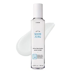 etude soonjung 10 free moist emulsion 130ml 21ad | hypoallergenic non-irritating hydrating emulsion for skin damage care and relaxation | korean skin care