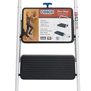 Cosco Folding Two Step Stool 200 Lb. Capacity 17" Gray