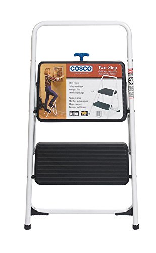 Cosco Folding Two Step Stool 200 Lb. Capacity 17" Gray