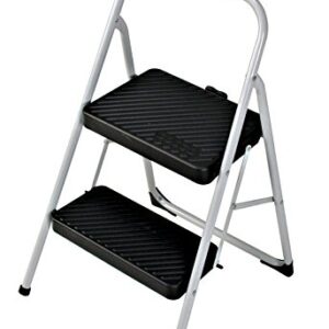 Cosco Folding Two Step Stool 200 Lb. Capacity 17" Gray