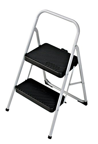 Cosco Folding Two Step Stool 200 Lb. Capacity 17" Gray