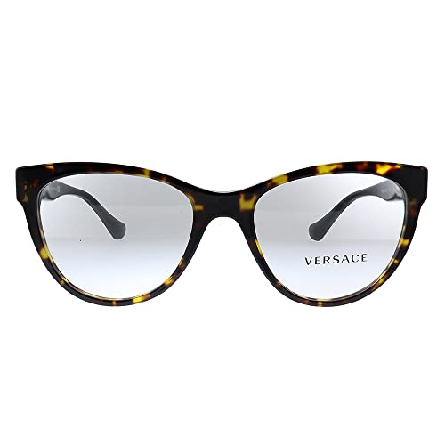 Versace VE 3304 108 Havana Plastic Cat-Eye Eyeglasses 53mm