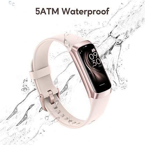 ASWEE Smart Watch, Fitness Tracker with 1.10'' AMOLED Touch Color Screen, Fitness Watch with Blood Oxygen and Sleep Monitor, 5 ATM Waterproof Pedometer Watch for iOS Android