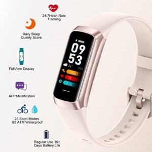 ASWEE Smart Watch, Fitness Tracker with 1.10'' AMOLED Touch Color Screen, Fitness Watch with Blood Oxygen and Sleep Monitor, 5 ATM Waterproof Pedometer Watch for iOS Android