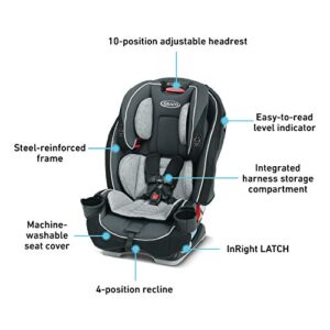 Graco Slimfit 3 in 1 Car Seat | Slim & Comfy Design Saves Space in Your Back Seat, Darcie