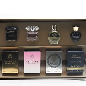 Versace Gifts & Sets Womens Mini Set (Crystal Noir/Bright Crystal/ Eros Pour Femme EDT, Pour Femme Dylan Blue EDP)