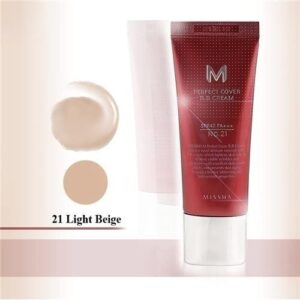 MISSHA M PERFECT COVER BB CREAM #21 SPF 42 PA+++ 50ml-Lightweight, Multi-Function, High Coverage Makeup to help infuse moisture for firmer-looking skin with reduction in appearance of fine lines