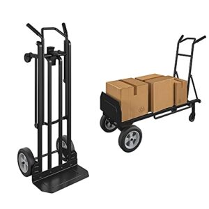 COSCO Steel 2-in-1 Hand Truck (800 lb Weight Capacity, Black, 2 positions)