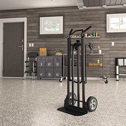 COSCO Steel 2-in-1 Hand Truck (800 lb Weight Capacity, Black, 2 positions)