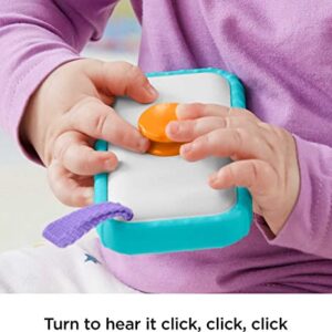 Fisher Price Baby Toy Hashtag Selfie Fun Phone 3-In-1 Rattle Mirror & Bpa-Free Teether for Sensory & Fine Motor Skill Development