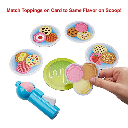 Ice Cream Scoops of Fun Kids Fisher-Price Board Game with Cards, Cups & Ice Cream Scooper Spinner, Gift for Pre-School Kids Ages 3 Years & Older