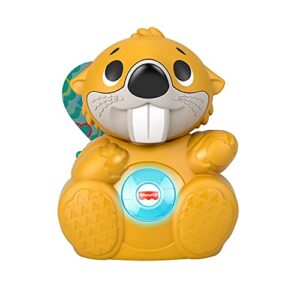 fisher-price linkimals boppin’ beaver – uk english edition, light-up musical activity toy for baby, gxd79