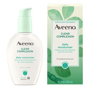aveeno, facial moisturizers clear complexion daily moisturizer pump,4 fl oz