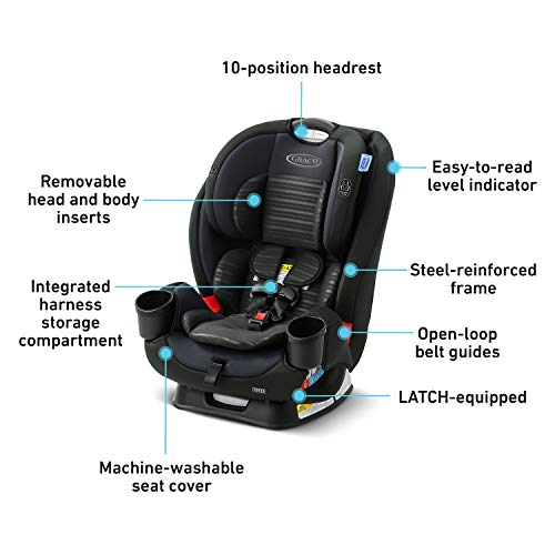 Graco TriRide 3 in 1 Car Seat | 3 Modes of Use from Rear Facing to Highback Booster Car Seat, Clybourne