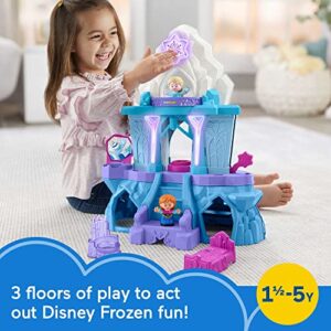 Disney Frozen Toddler Playset Little People Elsa’S Enchanted Lights Palace With Anna & Elsa Figures For Ages 18+ Months