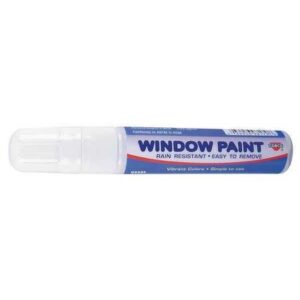 paint marker, broad tip, white