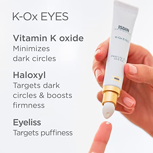 ISDIN K-Ox Under-Eye Brightening Cream for Puffiness and Dark Circles with Anti-Aging Benefits, Vitamin K and Hyaluronic Acid, visible results in 28 days of usage