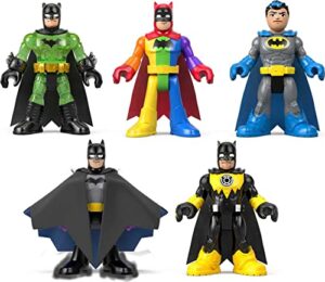 imaginext dc super friends batman toys 80th anniversary collection set with 5 batman figures for adults and fans