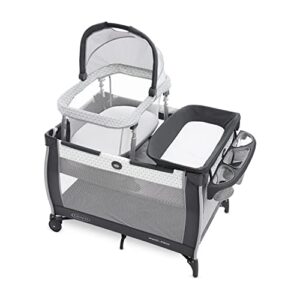 Graco Pack 'n Play Day2Dream Travel Bassinet Playard | Features Portable Bassinet, Diaper Changer, and More, Ranier