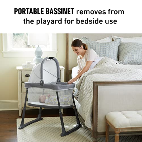 Graco Pack 'n Play Day2Dream Travel Bassinet Playard | Features Portable Bassinet, Diaper Changer, and More, Ranier