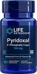life extension pyridoxal 5-phosphate caps 100 mg p5p, 90 veg capsules – advanced vitamin b6 supplement