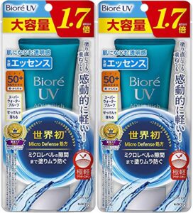 biore uv aqua rich watery essence 85 g sunscreen spf 50 + / pa ++++【large capacity】set of 2