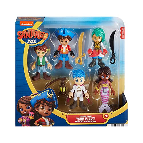 Fisher-Price Santiago Of The Seas Pirate Toys Figure Pack With 5 Characters & Accessories For Preschool Play Ages 3+ Years