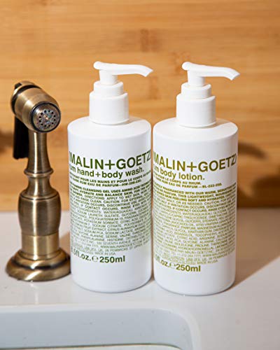 Malin + Goetz Rum Body Lotion – soothing hydrating body lotion for men and women, prevents dry skin, no stripping or irritation. Natural ingredients, cruelty-free, vegan 8.5 Fl Oz