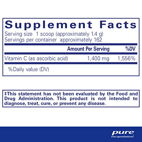 Pure Encapsulations Ascorbic Acid Powder | Hypoallergenic Vitamin C Supplement for Antioxidant Support* | 8 Ounces