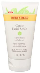 burts bees sensitive gentle facial scrub, 4 fz
