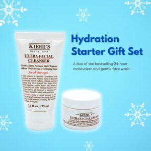 Kiehl's Hydration Starter Daily Skin Care Travel Holiday Gift Set:: Mini Ultra Facial Cleanser Wash and Mini Ultra Facial Moisturizing Cream