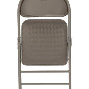 COSCO Commercial Comfort Back Fabric Folding Chair with Handle Hole, 4 pack