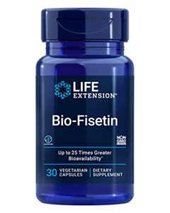 life extension bio-fisetin – for anti-aging, heart, eye and kidney health – inflammation management and longevity supplement supplement – non-gmo, gluten-free – 30 vegetarian capsules