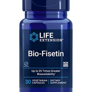 Life Extension Bio-Fisetin - for Anti-Aging, Heart, Eye and Kidney Health - Inflammation Management and Longevity Supplement Supplement - Non-GMO, Gluten-Free - 30 Vegetarian Capsules