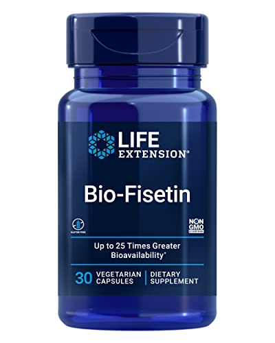 Life Extension Bio-Fisetin - for Anti-Aging, Heart, Eye and Kidney Health - Inflammation Management and Longevity Supplement Supplement - Non-GMO, Gluten-Free - 30 Vegetarian Capsules
