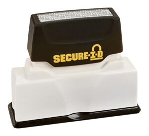 cosco secure i-d security stamp, pre-ink, 2 3/8″ x 5/8″ security strip, black ink (034590)