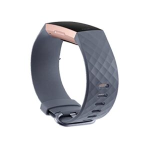 Fitbit Charge 3 Fitness Activity Tracker, Rose Gold/Blue Grey, one Size (no Warranty Support), 0.06 Pound