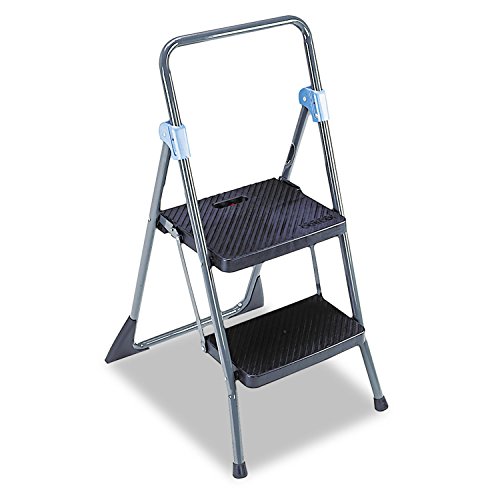 Cosco 11829Ggb Commercial 2-Step Folding Stool, 300Lb Cap, 20 1/2W X 24 3/4D X 39 1/2H, Gray (Csc11829ggb)