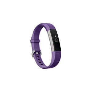 fitbit ace, activity tracker for kids 8+, power purple / stainless steel, 1 count